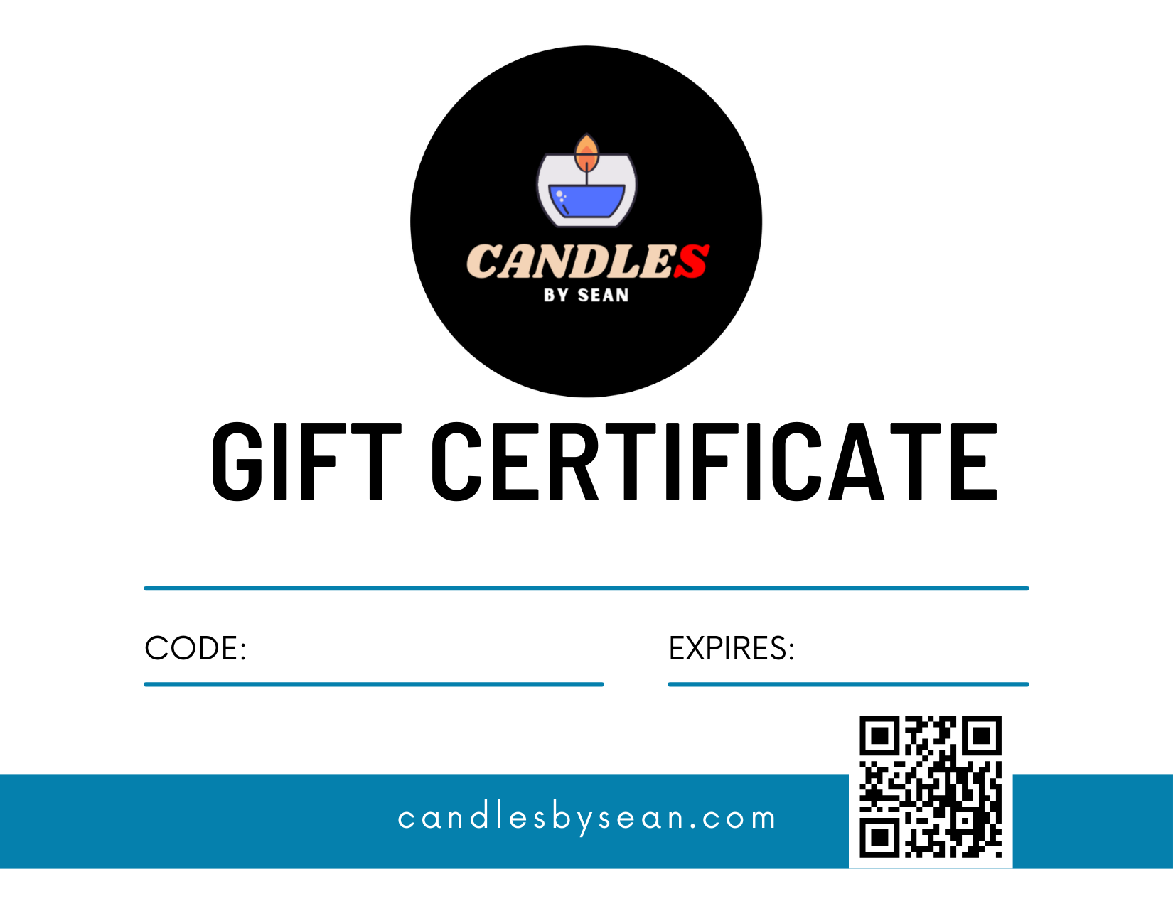 Candles by Sean Gift Card (Choose Your Amount)